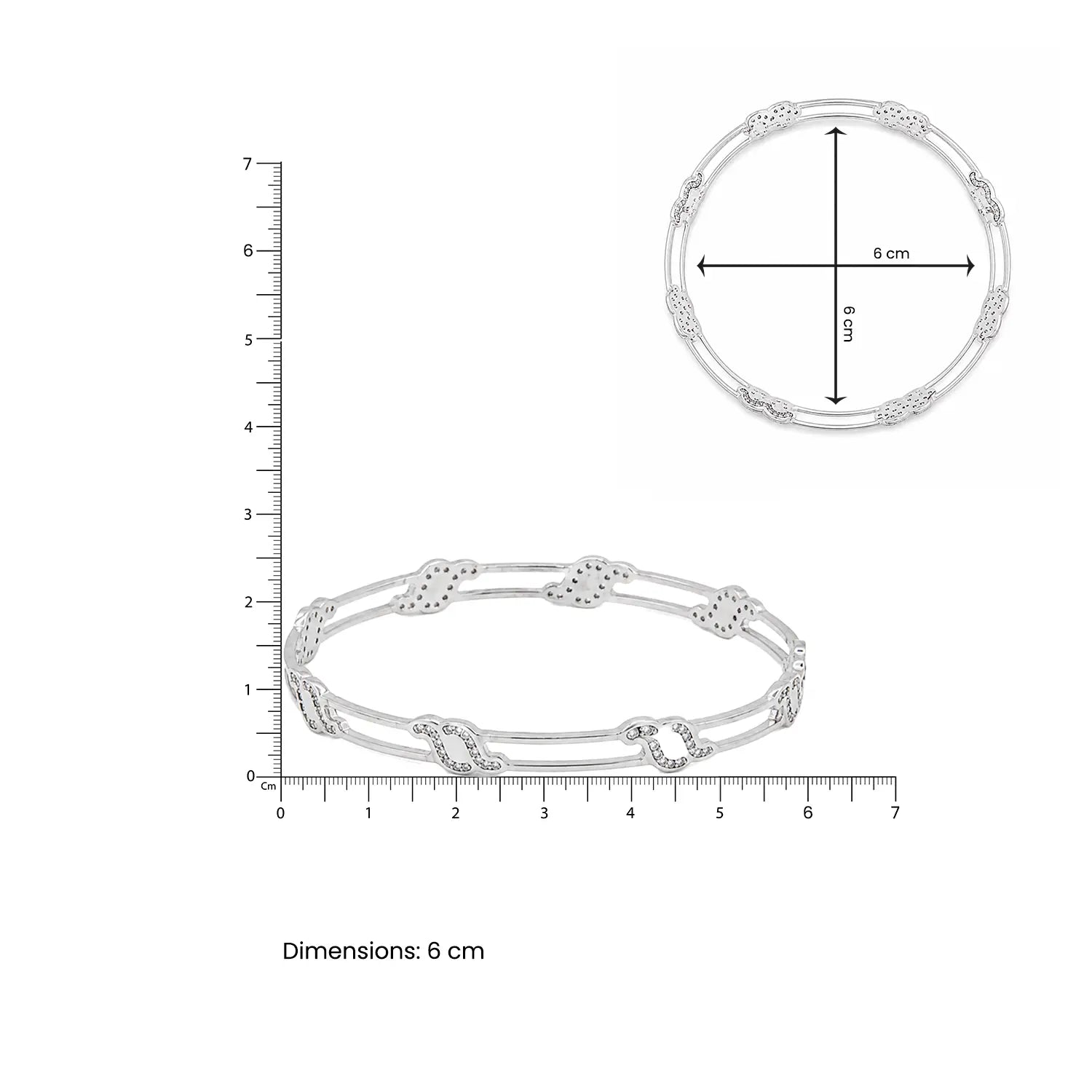 Elegant Infinity Silver Bangle - Made With Pure 925 Silver