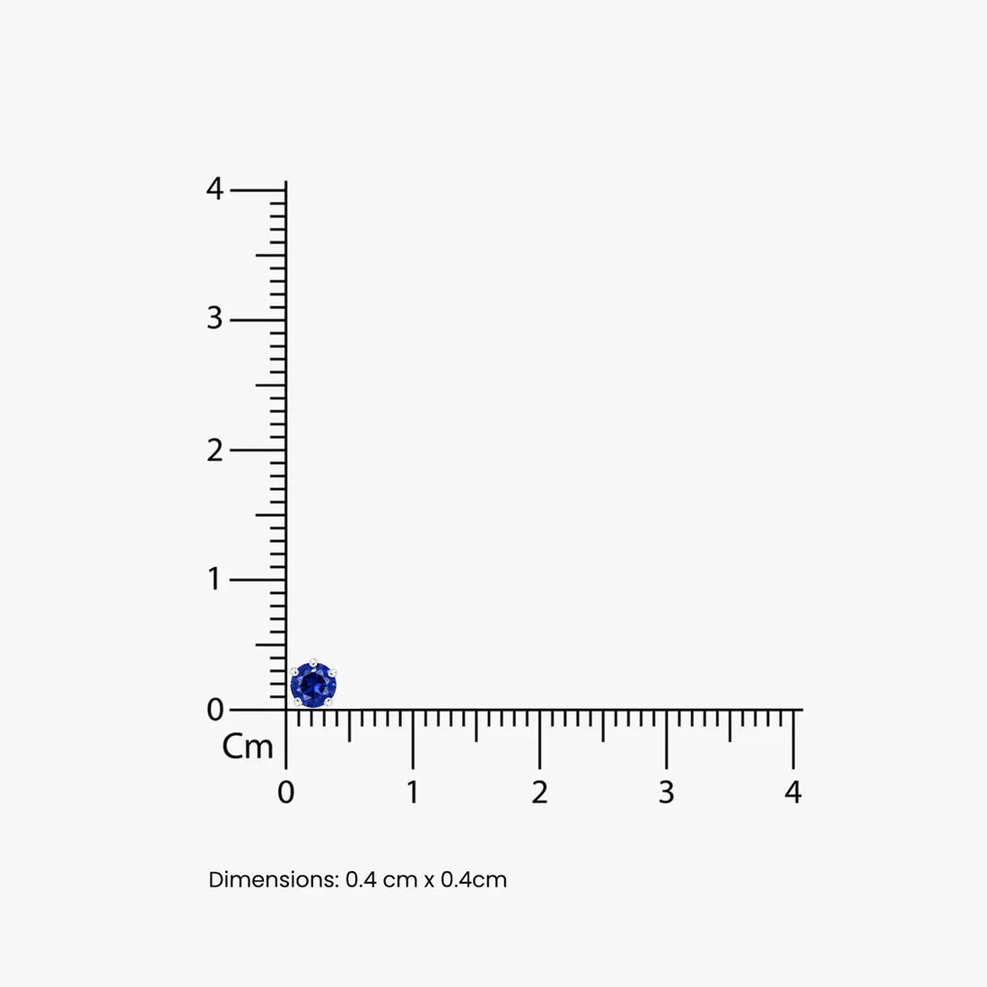 Royal Blue Solitaire Sterling Silver Stud Earrings - Made With Pure 925 Silver