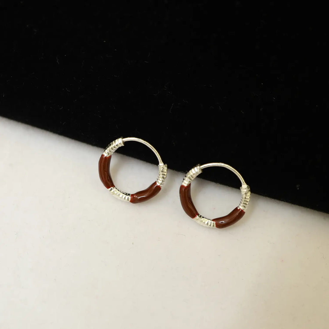 Lime Twist Silver Hoop Earrings - Made With Pure 925 Silver