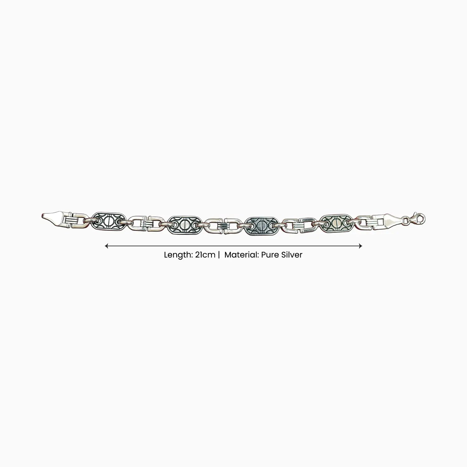 Bold Chain-Link Silver Bracelet - Made With Pure 925 Silver