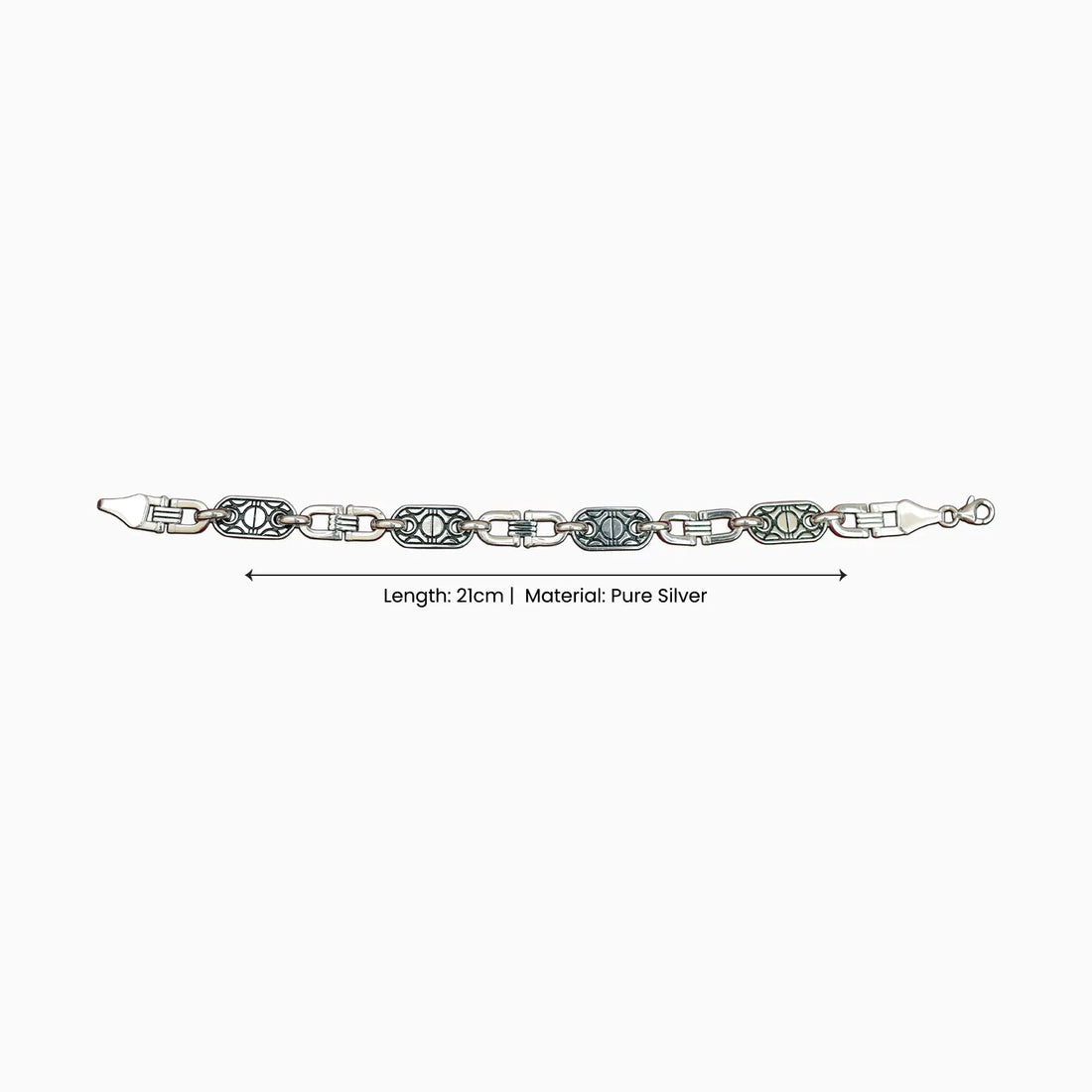 Bold Chain-Link Silver Bracelet - Made With Pure 925 Silver