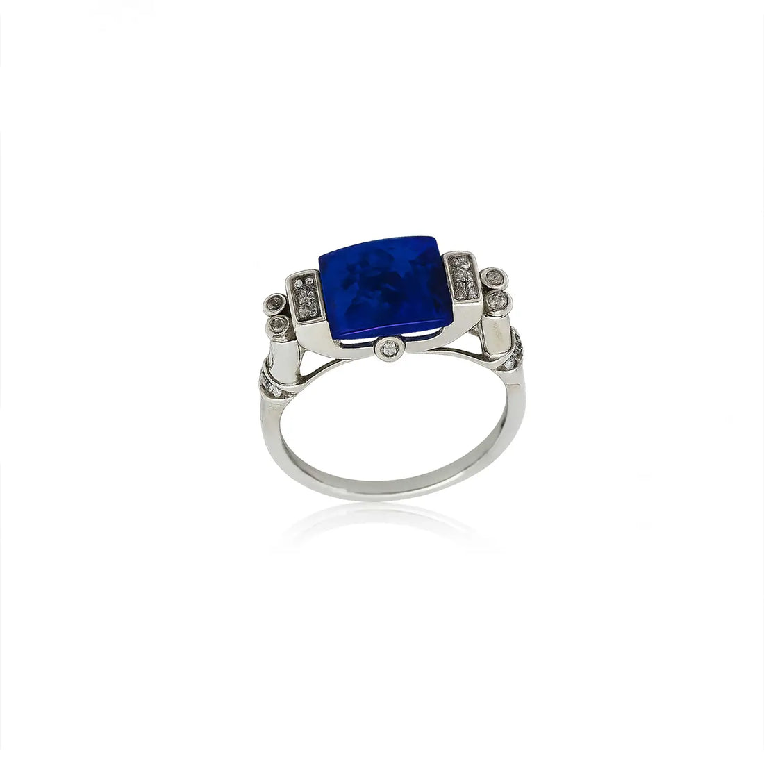 Royal Sky Blue Stone Sterling Silver Ring - Made With Pure 925 Silver