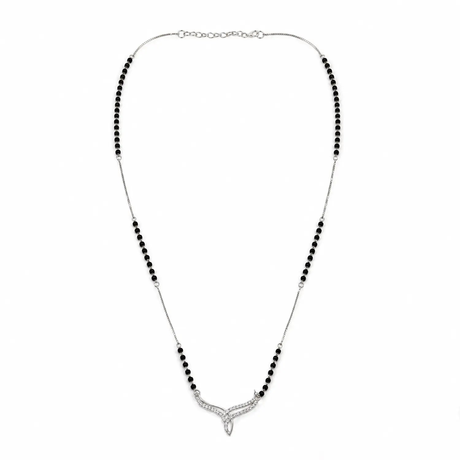 Elegant CZ Silver Mangalsutra - Made With Pure 925 Silver