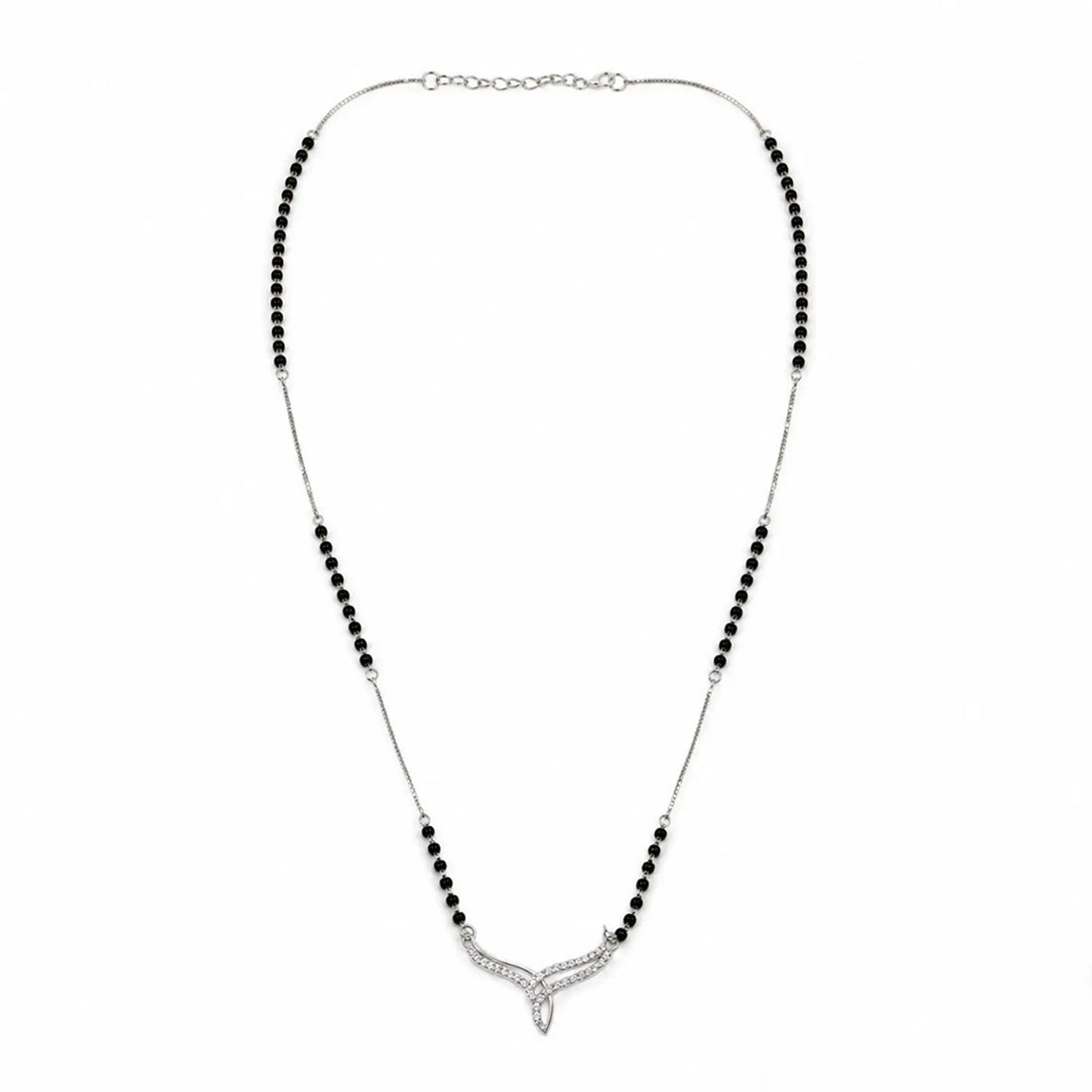 Elegant CZ Silver Mangalsutra - Made With Pure 925 Silver