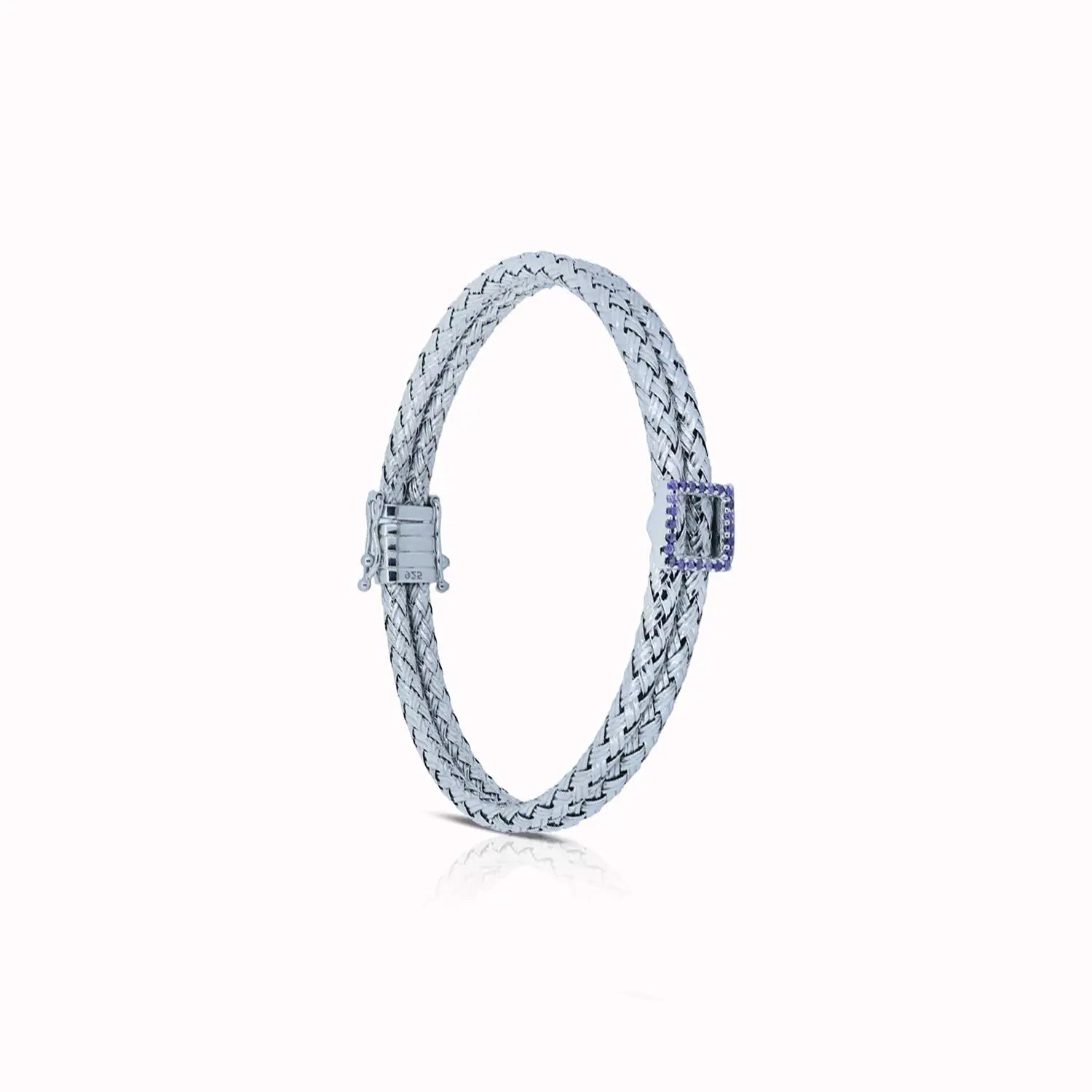 Silver Sleek Woven Pure Silver Bracelet - Made With Pure 925 Silver