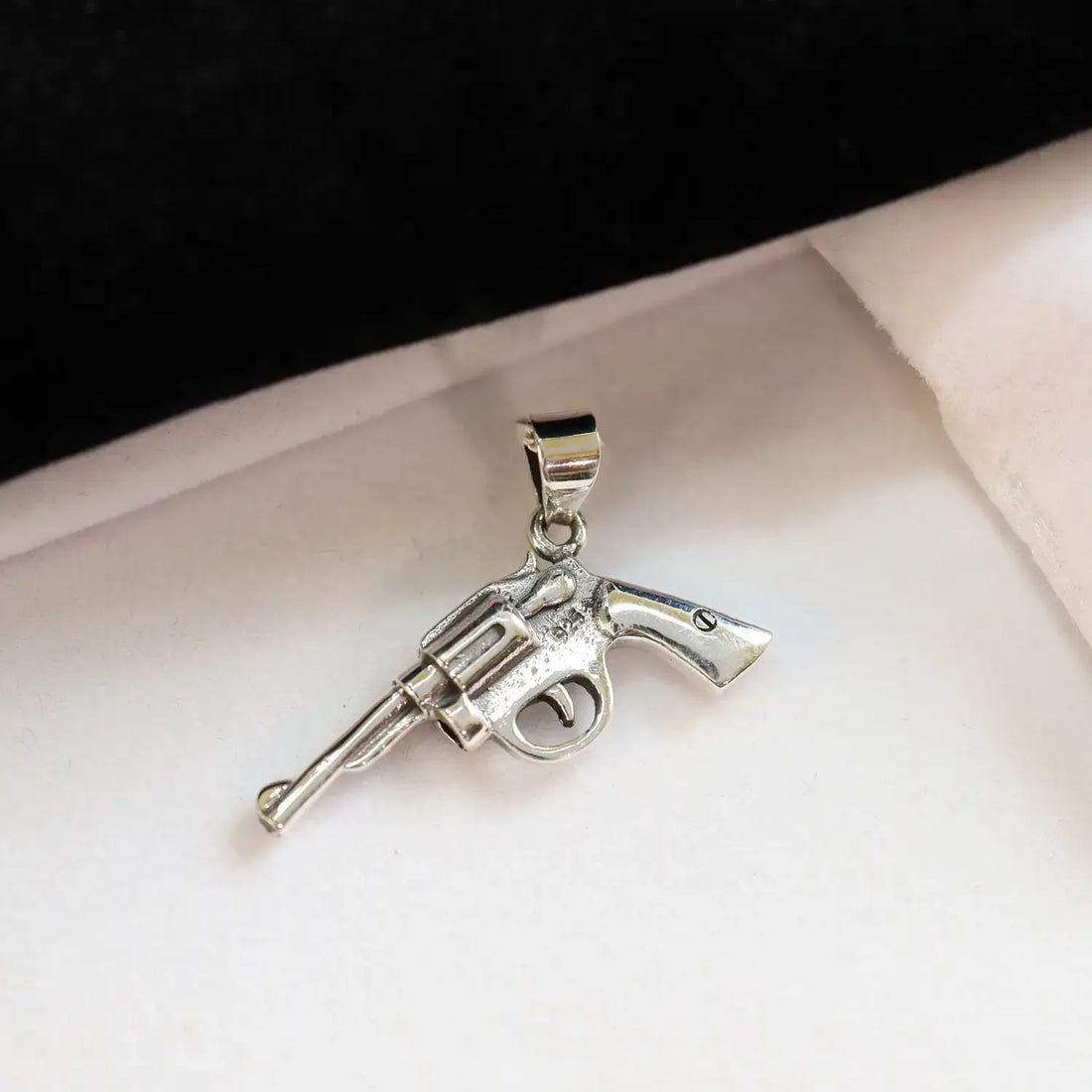 Revolver Design Pure Silver Pendant- Made With Pure 925 Silver