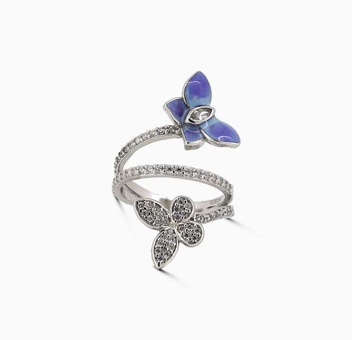 Elegant Butterfly Wrap Silver Ring - Made With Pure 925 Silver