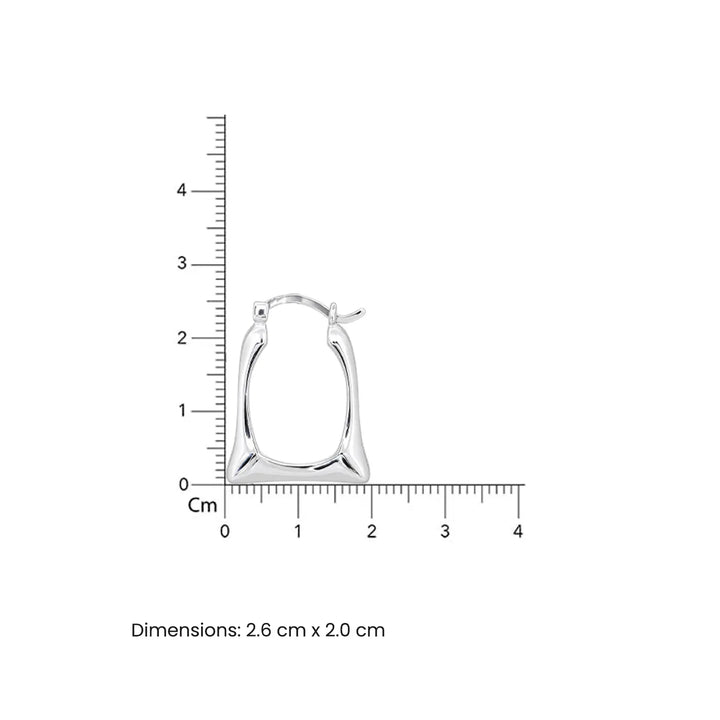 Elegant Geometric 925 Silver Hoop Earrings for Women - Made With Pure 925 Silver