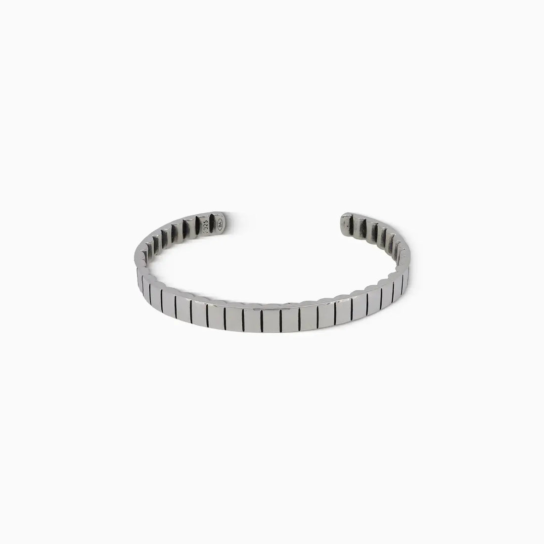 Pure Silver Striped Cuff Bracelet - Made With Pure 925 Silver