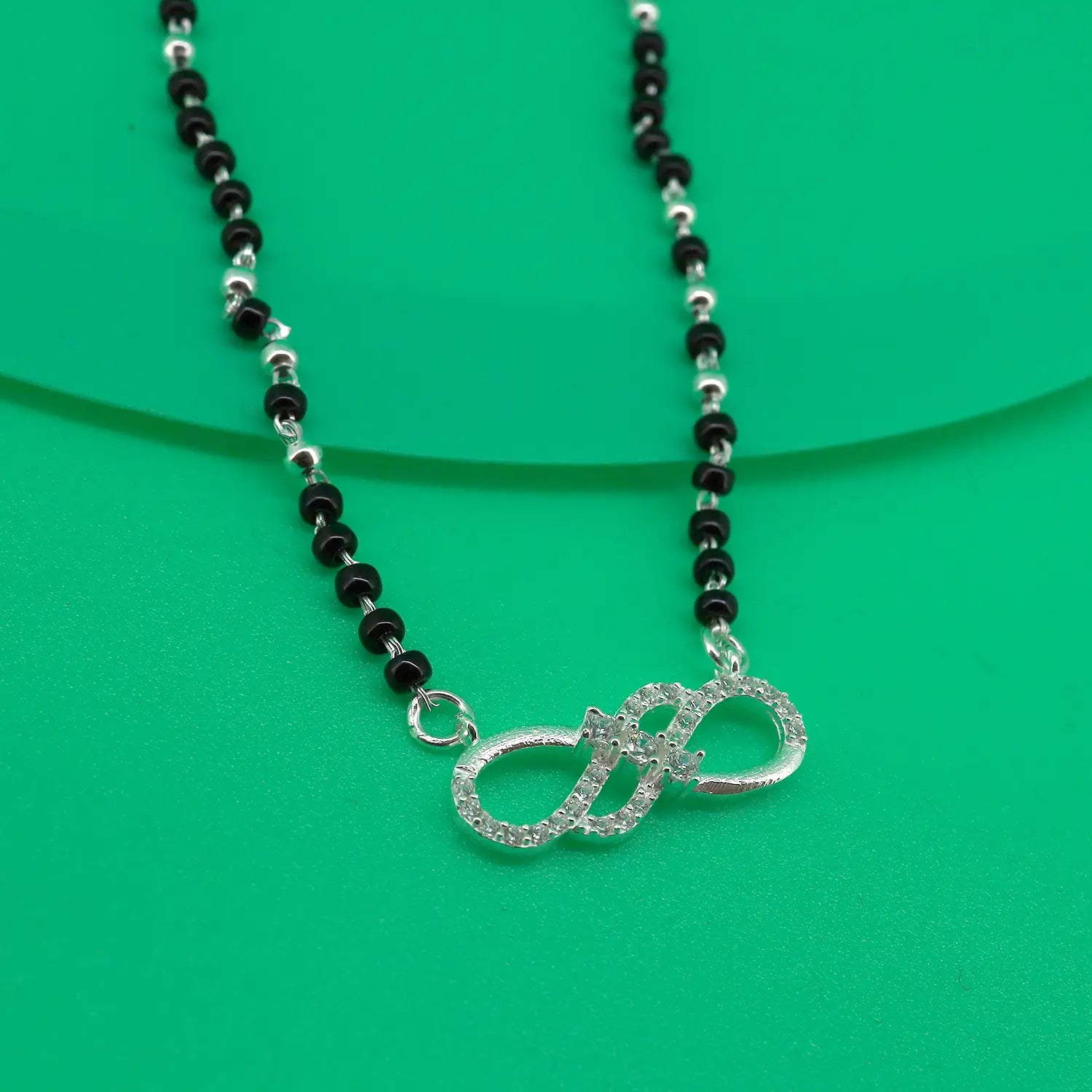 Beauty Combo – Pure 925 Silver Mangalsutra & Nose Pin