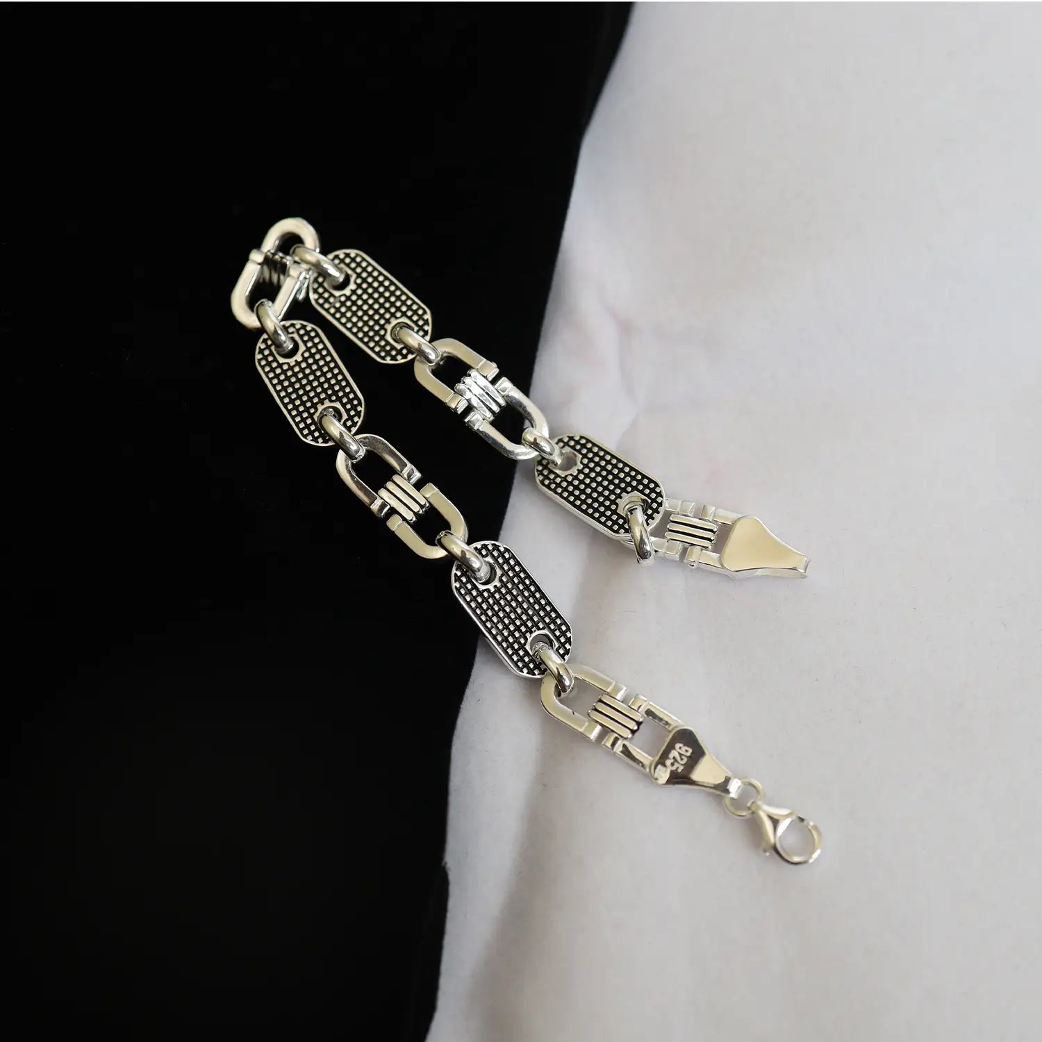 Bold Chain-Link Silver Bracelet - Made With Pure 925 Silver