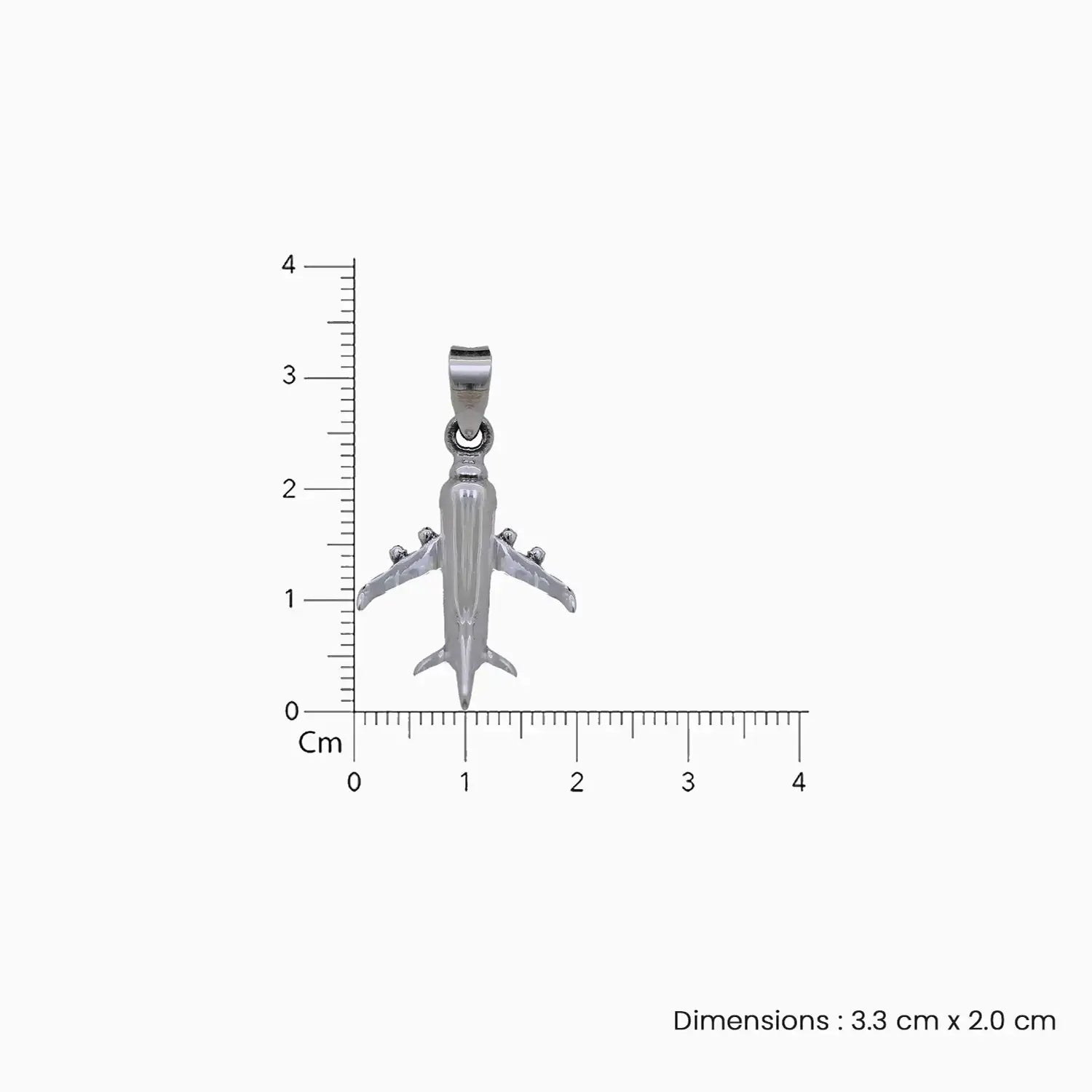 Airplane Design Pure Silver Pendant- Made With Pure 925 Silver