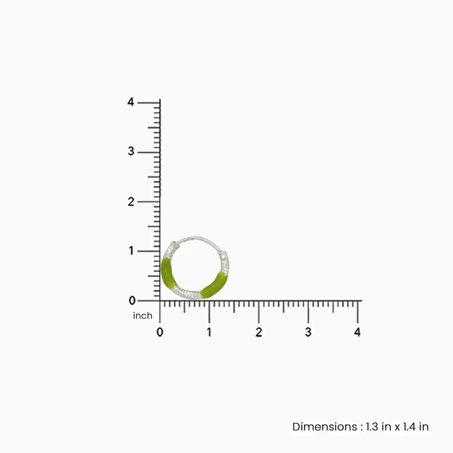 Lime Twist Silver Hoop Earrings - Made With Pure 925 Silver