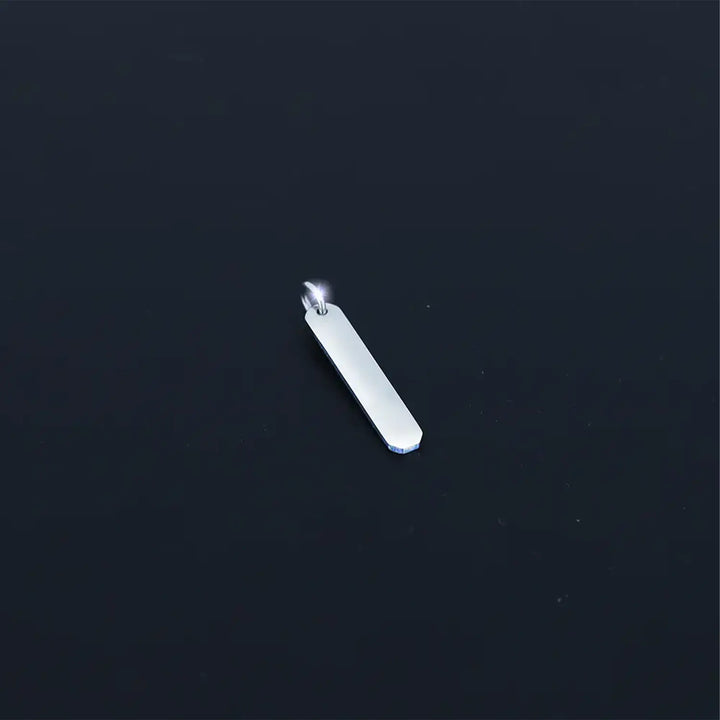 Silver Minimalist Bar Pendant- Made With Pure 925 Silver