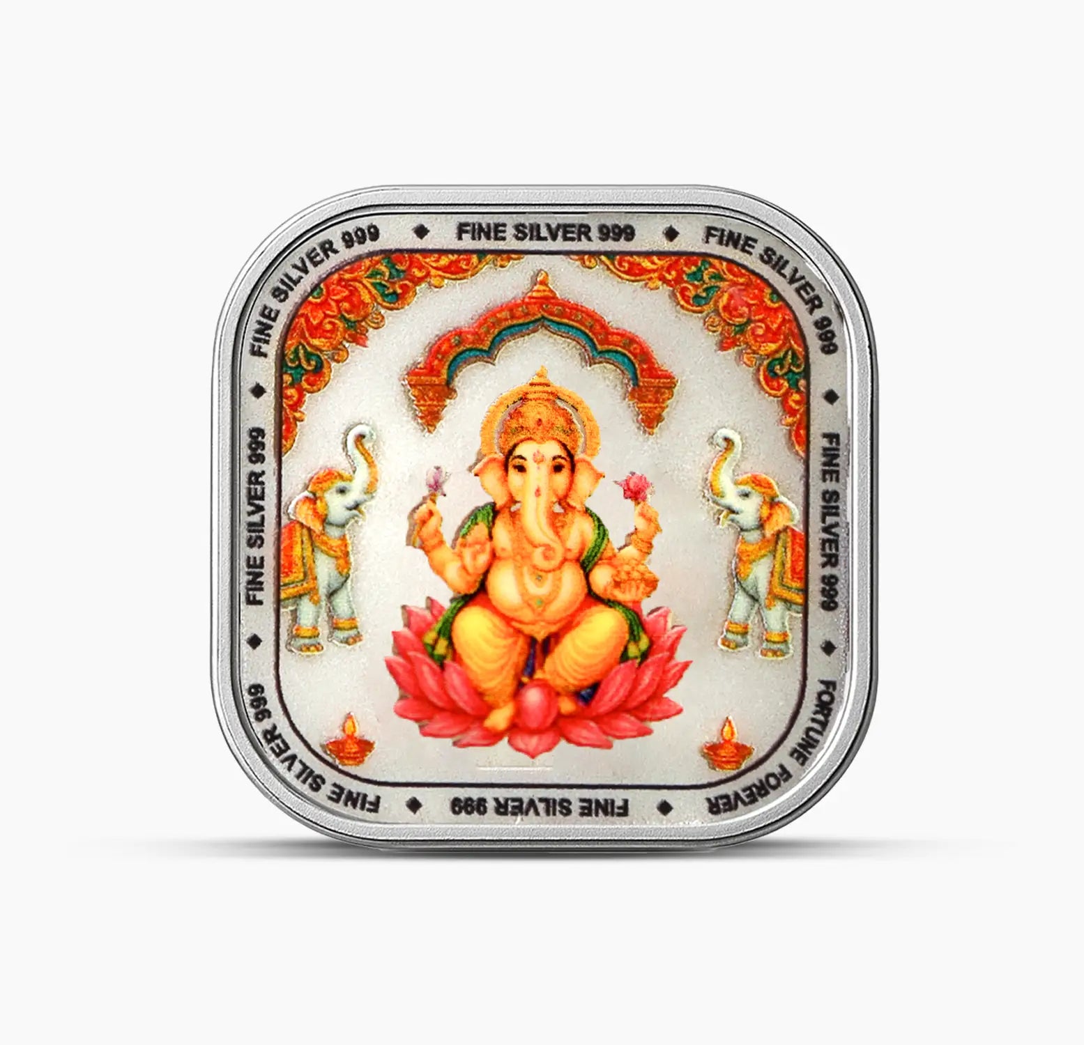 Lord Ganesha Fine Silver Coin - Made With Pure 925 Silver