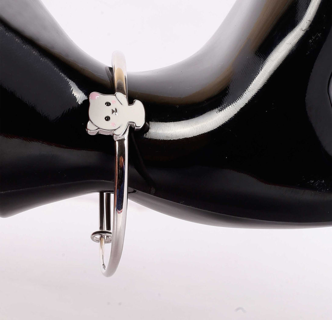 Cute Kitty Silver Kids Kada Bracelet - Made With Pure 925 Silver