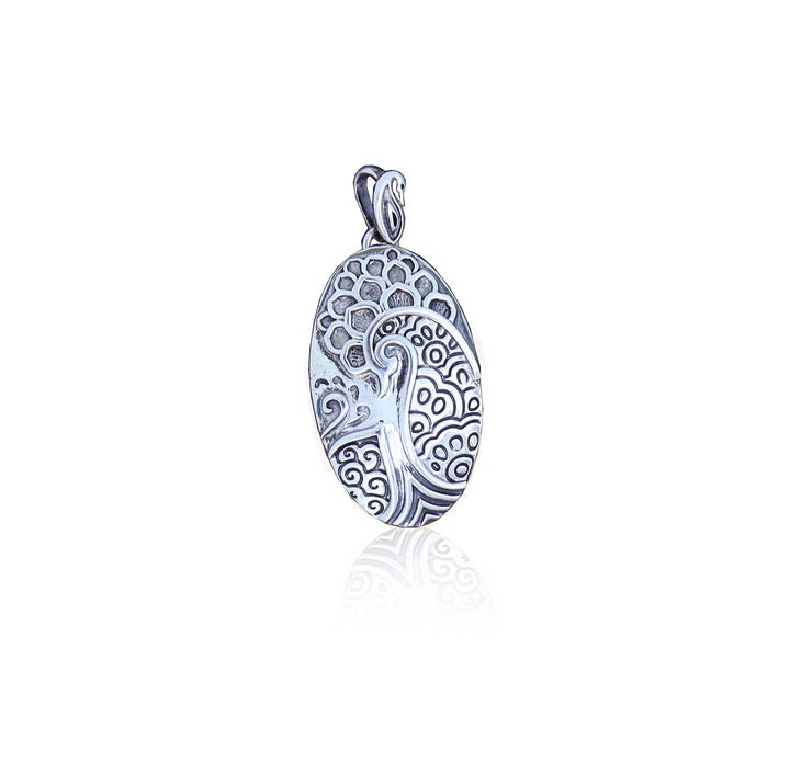 Artistic Pure Silver Peacock Pendant- Made With Pure 925 Silver