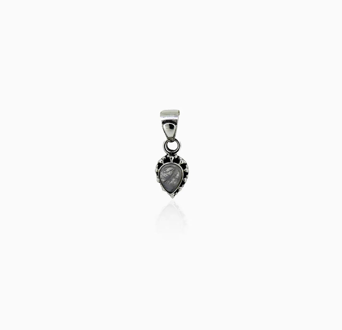 Vintage Teardrop Pure Silver Pendant- Made With Pure 925 Silver