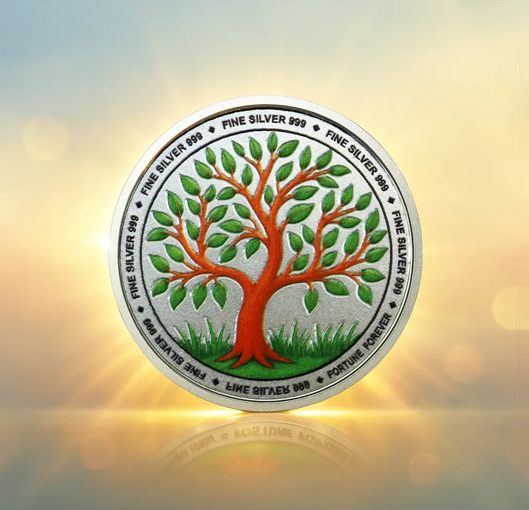 Tree of Life Fine Silver Coin  - Made With Pure 925 Silver