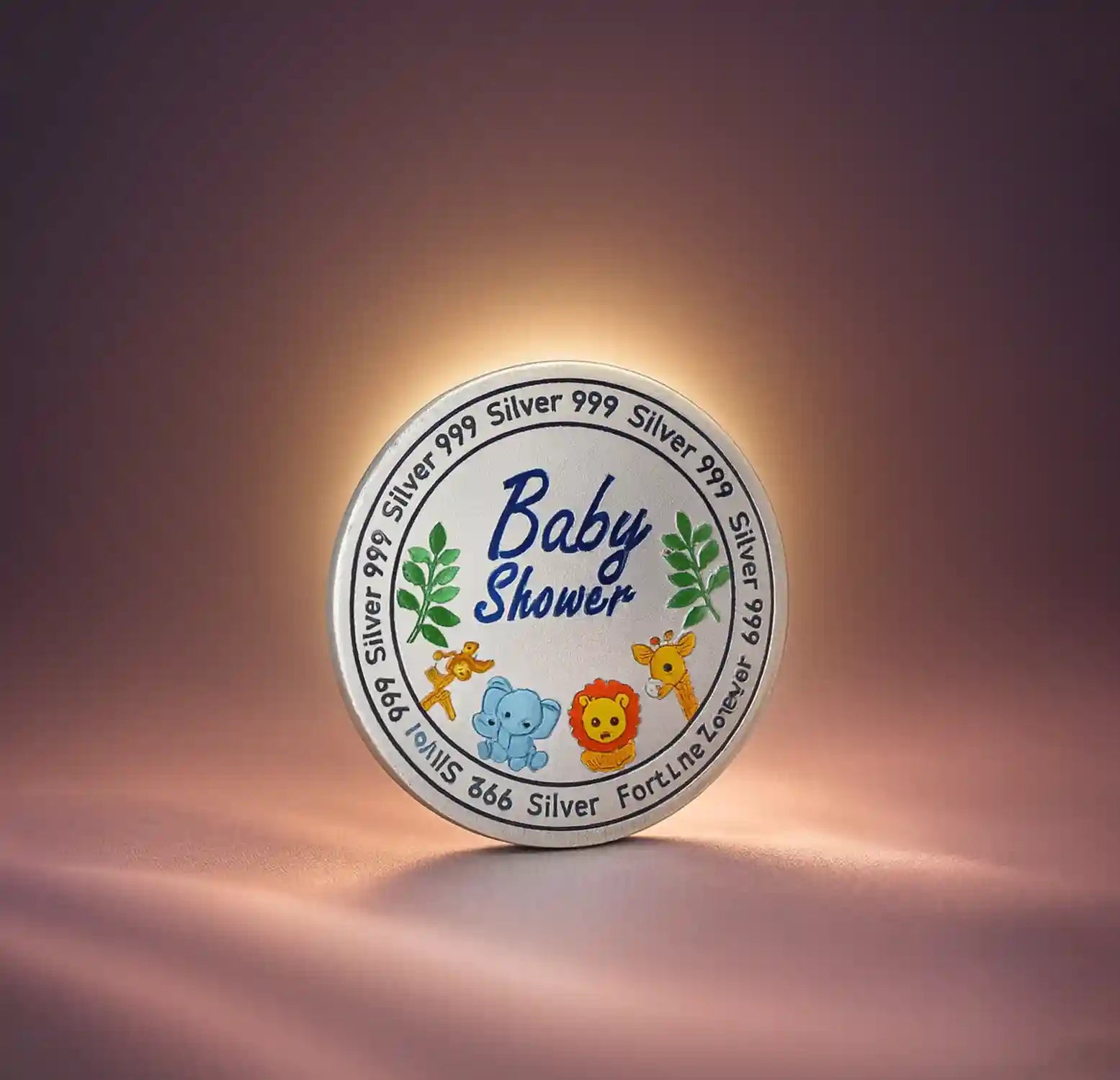 Baby Shower Fine Silver Coin - Made With Pure 925 Silver