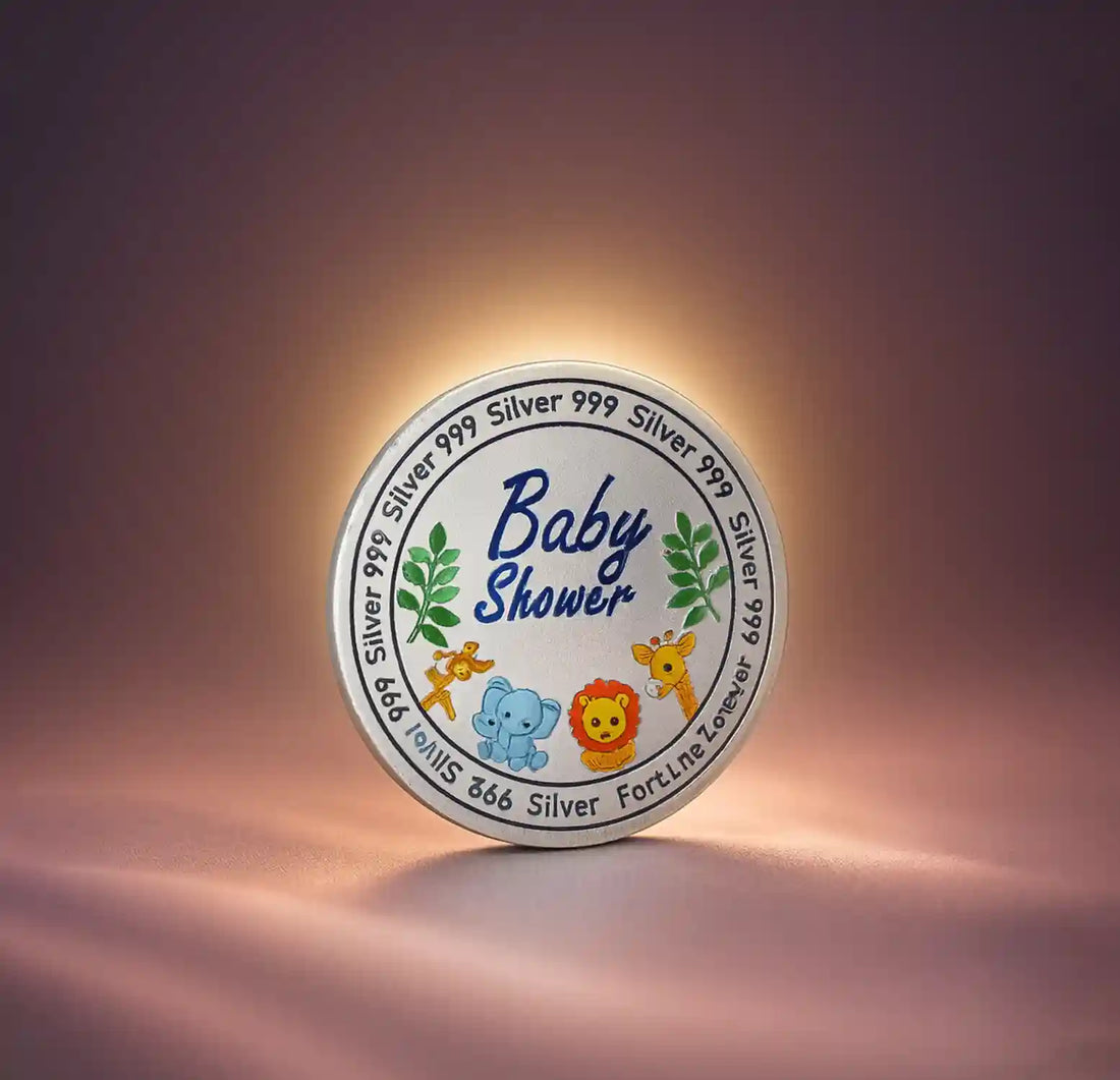 Baby Shower Fine Silver Coin - Made With Pure 925 Silver