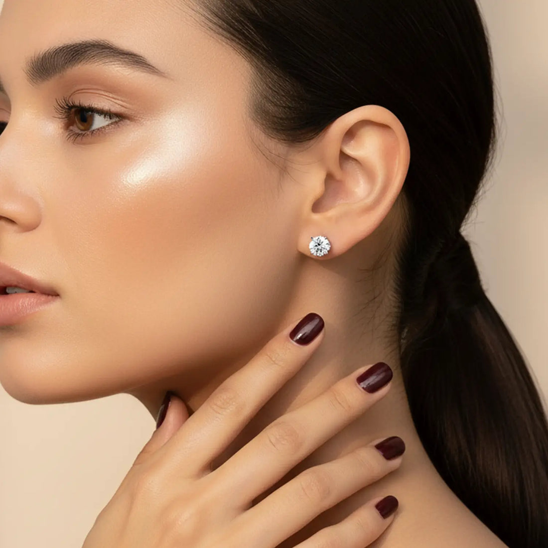 Radiant Yellow Gemstone Sterling Silver Stud Earrings- Made With Pure 925 Silver