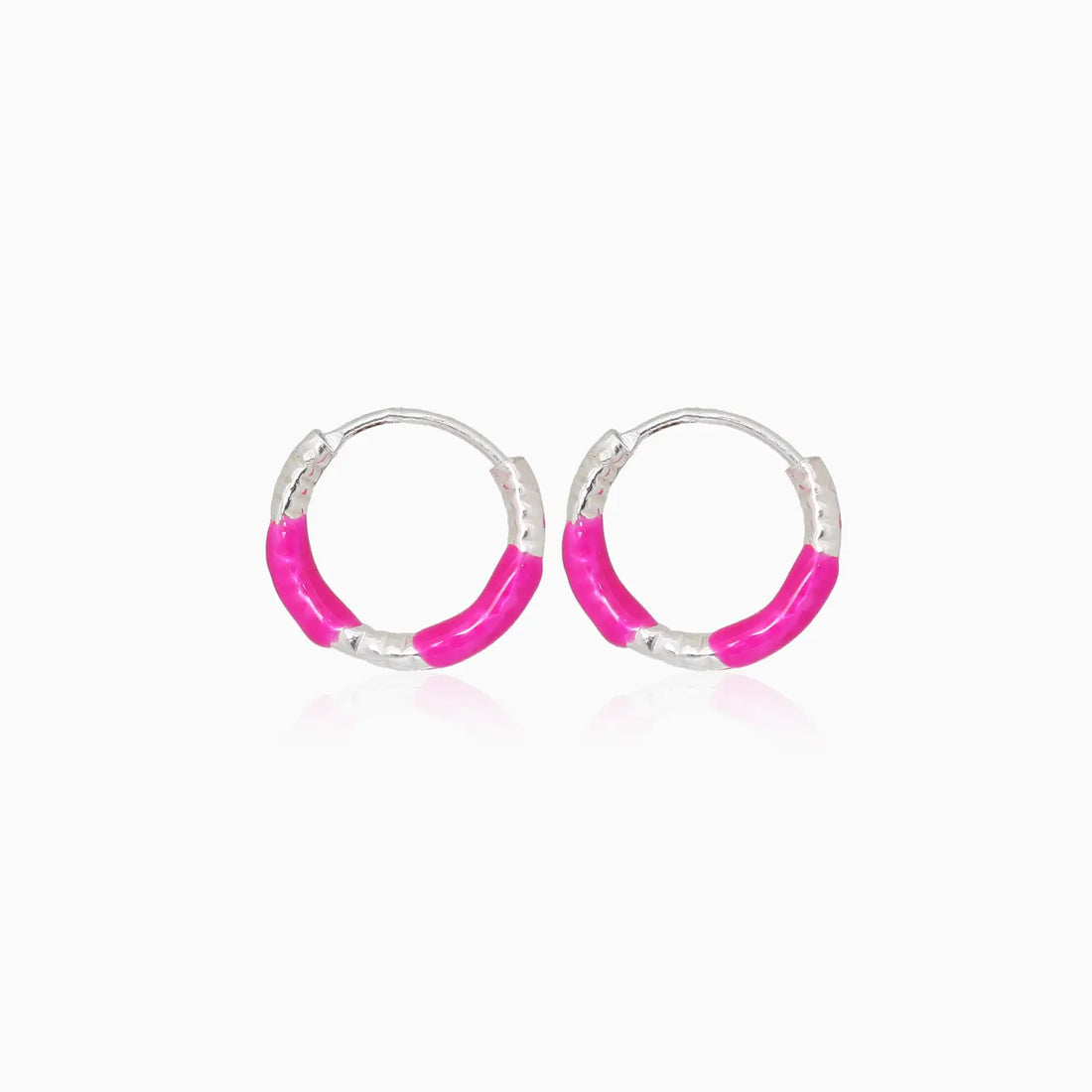 Lime Twist Silver Hoop Earrings - Made With Pure 925 Silver