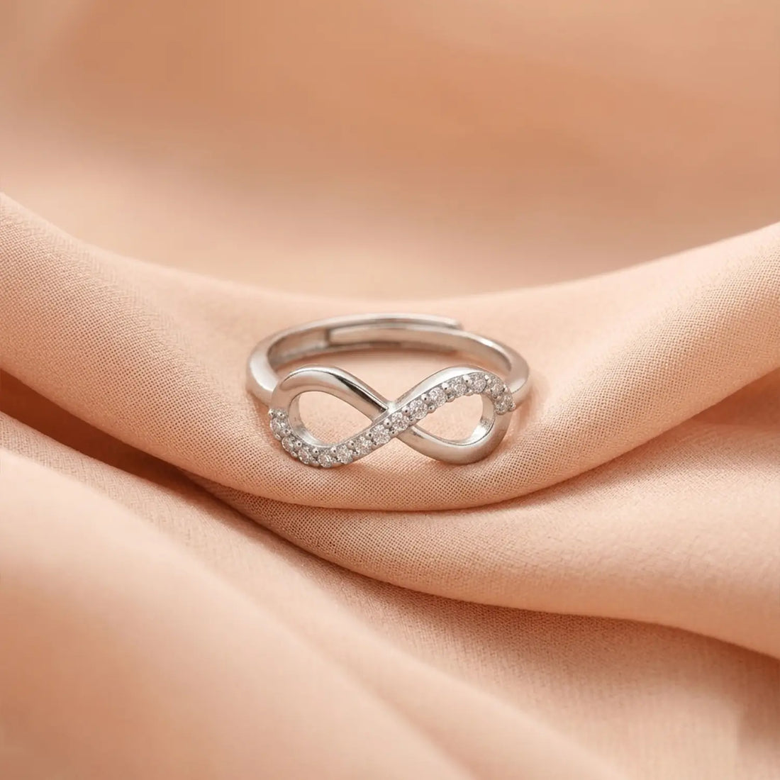 Infinity Spark Silver Ring