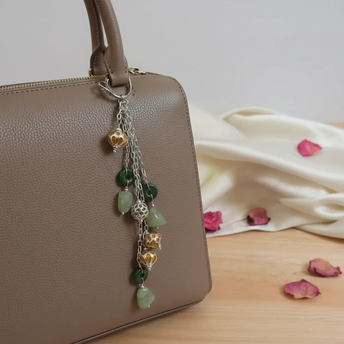 Elegant Green Gemstone Silver Accessory- Made With Pure 925 Silver