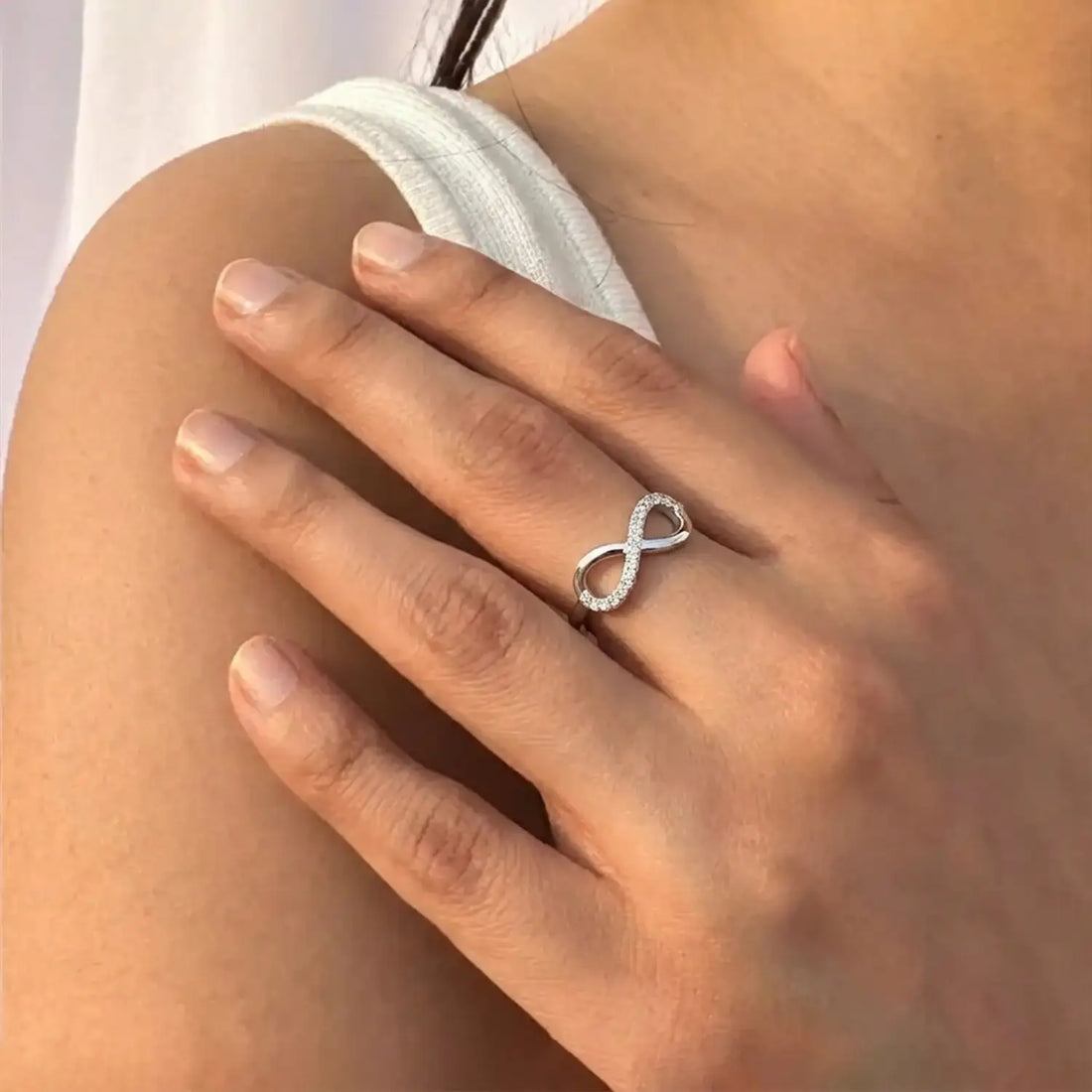 Infinity Spark Silver Ring