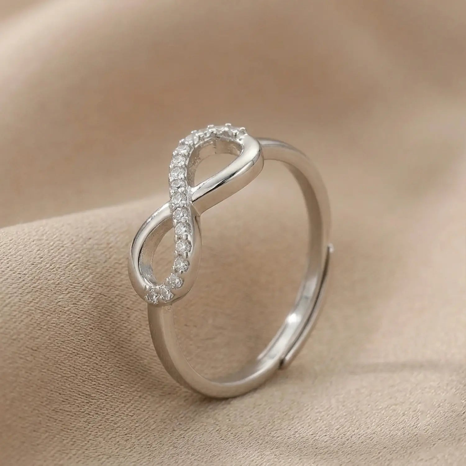 Infinity Spark Silver Ring